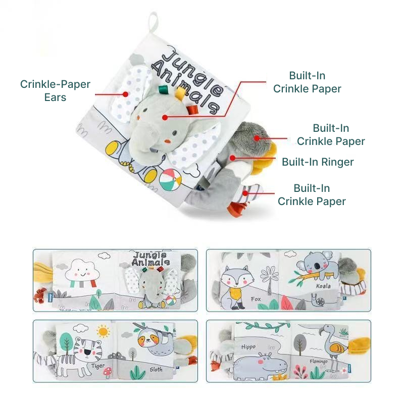 Sensori™ Kids Cognitive Crinkle Cloth Book
