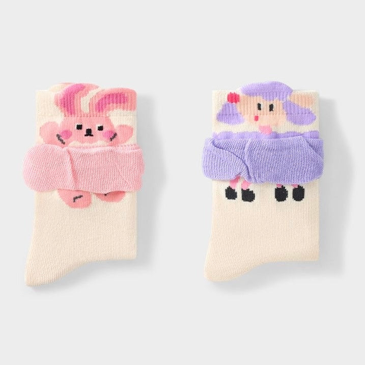 Sensori™ Hug-Cuff Combed Cotton Socks (4-Pack)