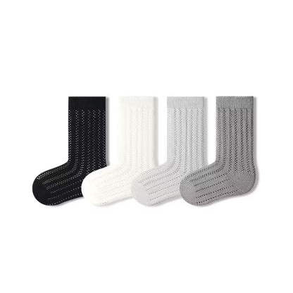 Sensori™ Air-Pointelle Combed Cotton Socks (4-Pack)