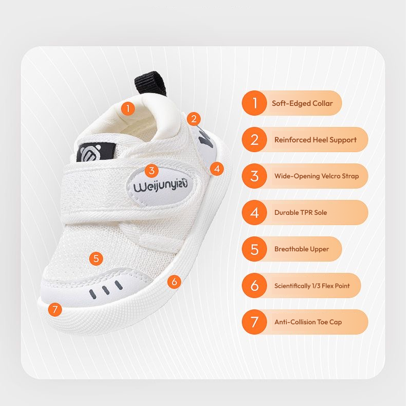 Sensori™ Feather-Mesh First-Walker Sneakers
