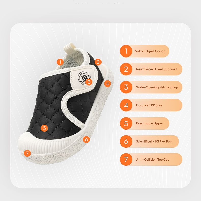 Sensori™ Pebble-Quilt First-Walker Sneakers